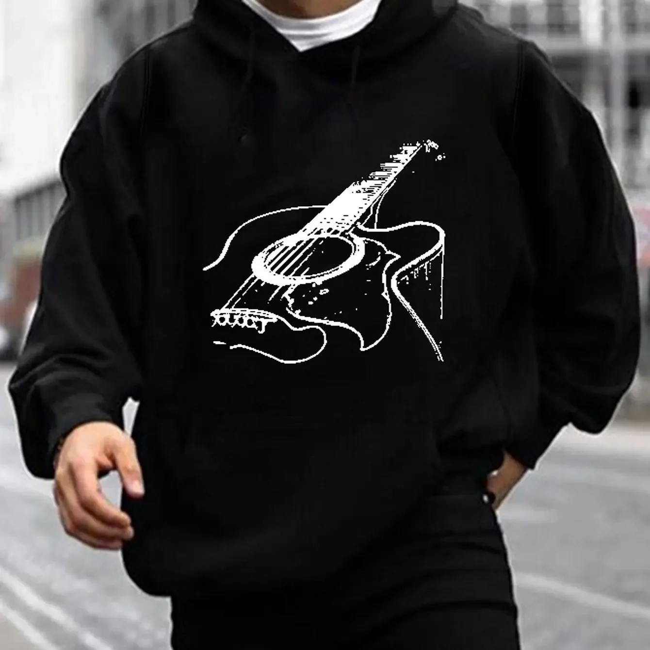 

Fashion Guitar Graphics Print Hoodie Men Woman Casual Hoodies Hooded Sweatshirts Harajuku Pullovers Unisex Tracksuit Clothing