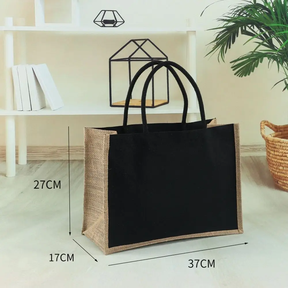 Fai da te disegnato a mano sacco vuoto riutilizzabile nero bianco Shopping Bag borse da viaggio Tote Handbag