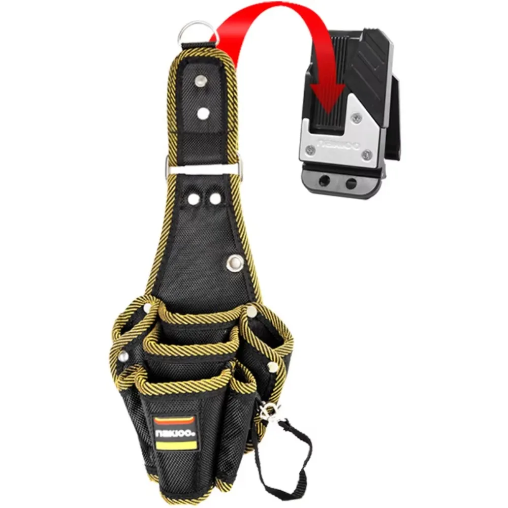 

Kit de herramientas para colgar rápido, riñonera para electricista, cinturón con hebilla rápida, bolsa de almacenamiento de herr
