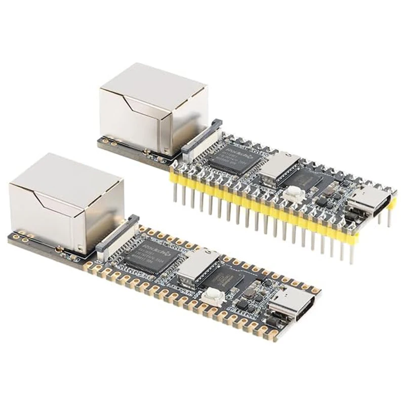 Плата Luckfox Pico Plus Micro Linux AI Макетная плата с портом Ethernet RV1103 Встроенная ARM Cortex-A7/RISC-V MCU/NPU/ISP