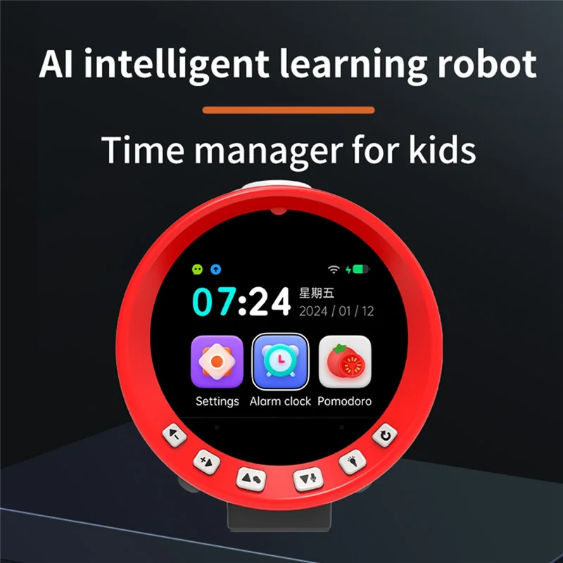 Y23A-AI horloge alarme cerveau amusante: horloge stimulante masseur de temps pour décor et cadeaux de style de vie de bureau