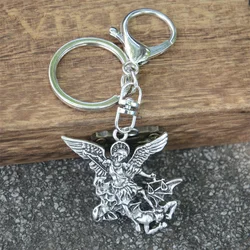 Nostalgia Holy Archangel Key Chain St.Michael Protect Us Russian Orhodox Keyring Religious Jewelry Gift