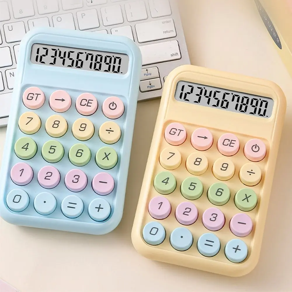10-digit Display Electronic Calculator Transparent Design Lcd Display Desktop Calculator High Appearance Large Buttons