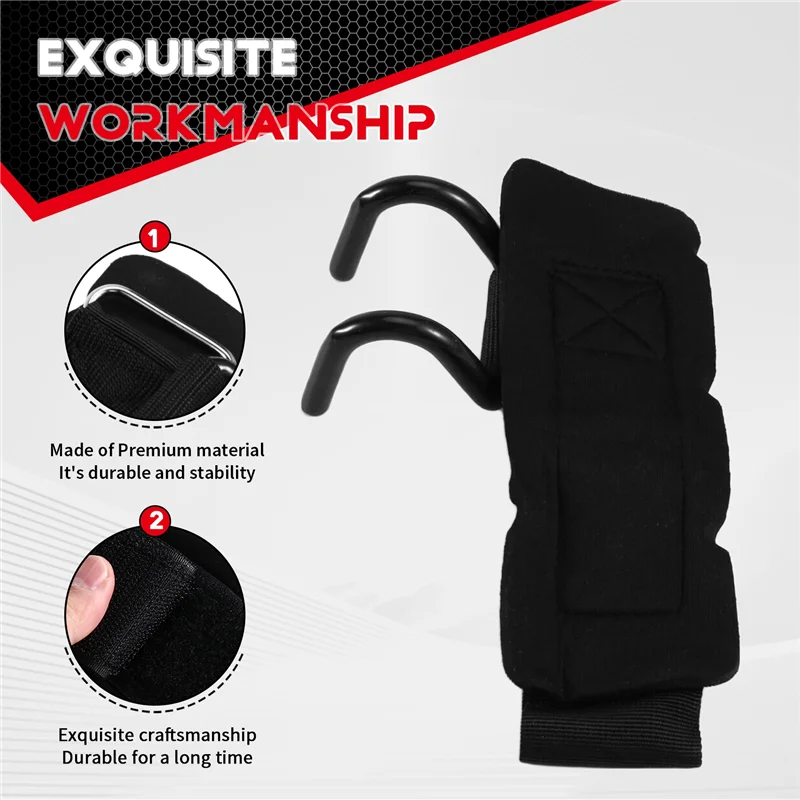 

Y67A-3PCS Lifting Hook Wrist Strap Hand Grip Support Hard Pull Lifting Fitness Gloves For Men And Women Fitness Equipment Gym