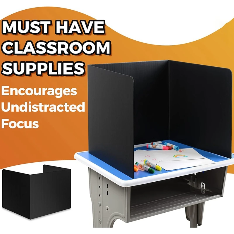 NEW-Student Desk Dividers - Waterproof Plastic Learning Bucket Dividers, Classroom Folders Teacher Supplies Easy-To-Clean