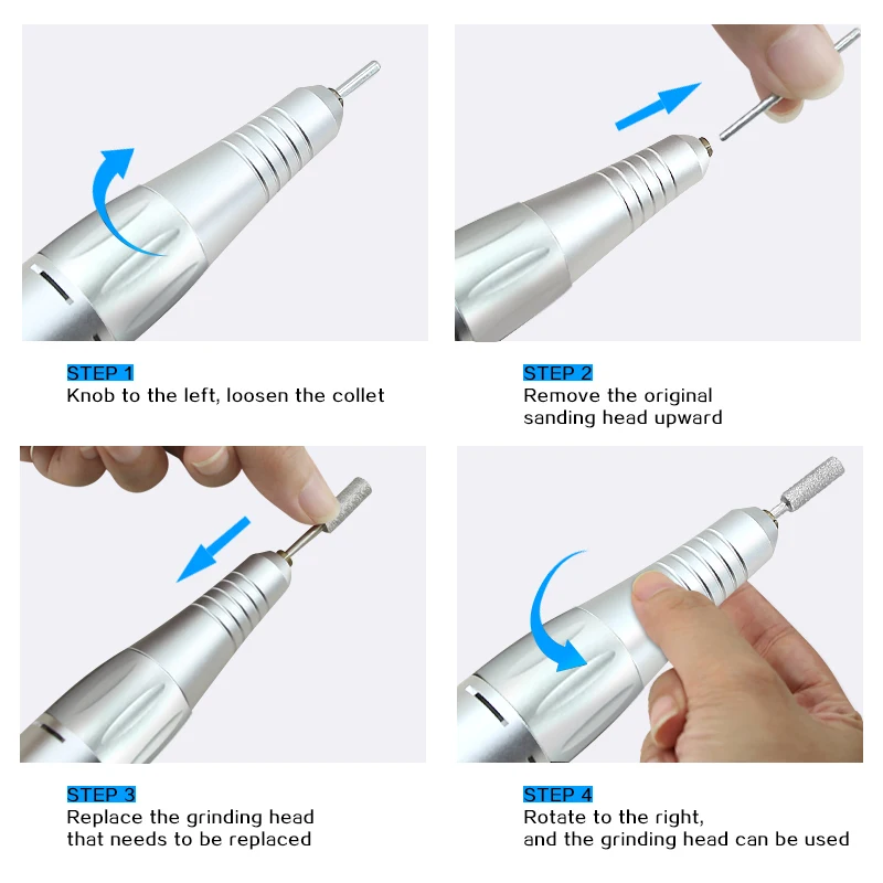 35000RPM DC 3ピン＆5ピン電動ネイル、低騒音プロ用ドリルペン、ジェルネイルハンドピース、マニキュアビューティーツールネイル