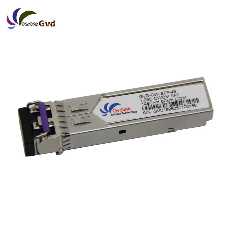 XCVR-A80D49 Ciena Compatible CWDM SFP 1.25G ZX 1491nm 80km DOM LC SMF Transceiver Module