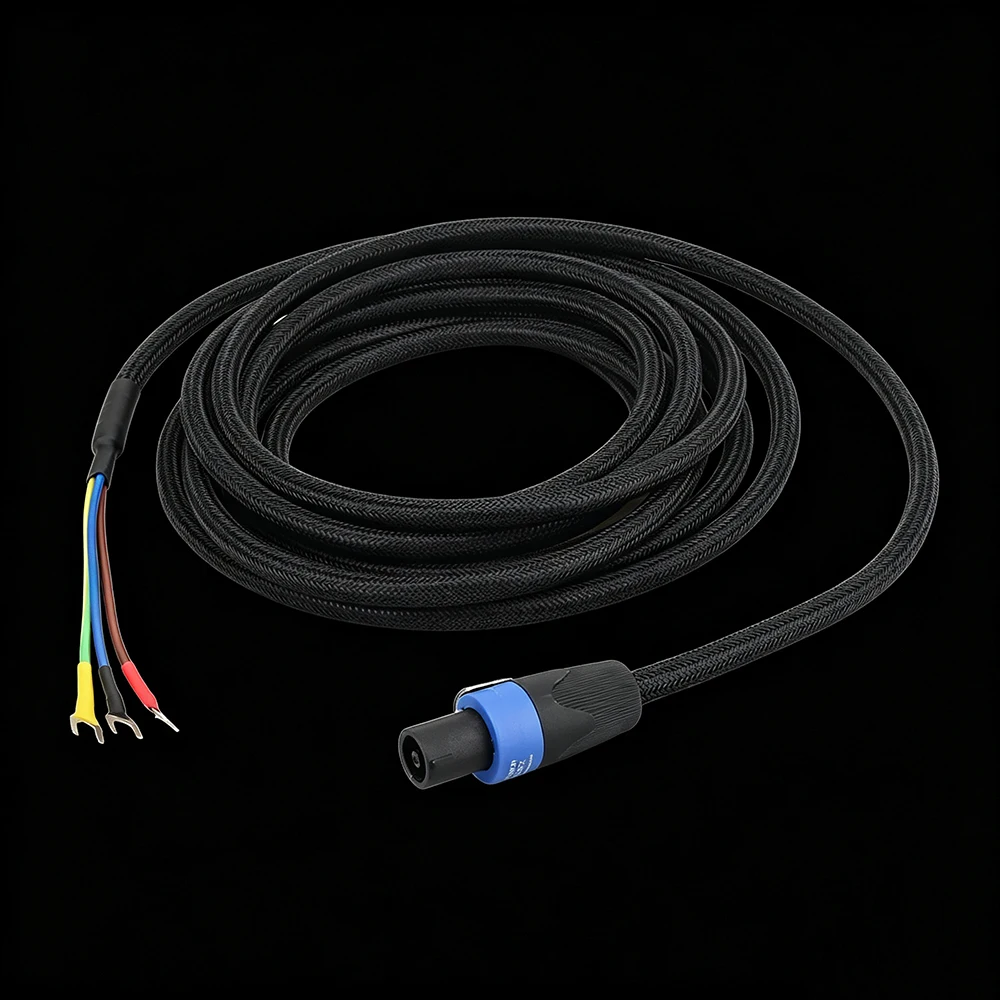 High Quality  SBC01 Subwoofer cable 3 Wire Sub Speaker Cable Speakon to Spade end for REL/MJ Acoustics