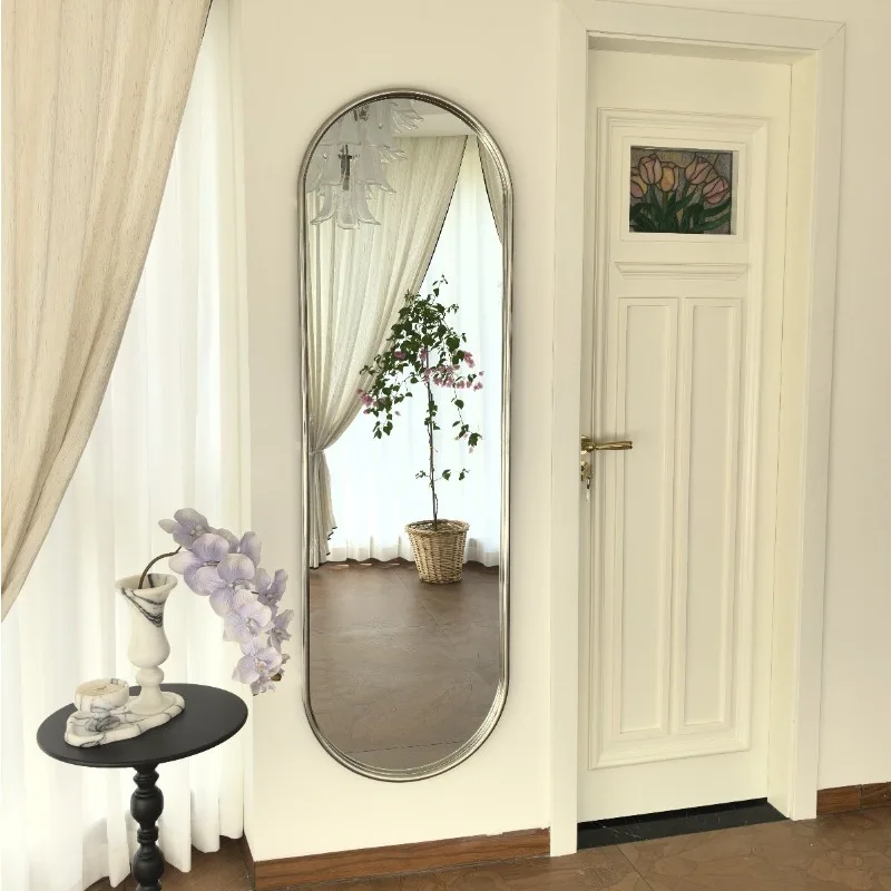 

Long Hanging Mirror Decoration Items Accessories Makeup Funky Luxury Aesthetic Mirror Acrylic Oval Spiegel Wand Home Products