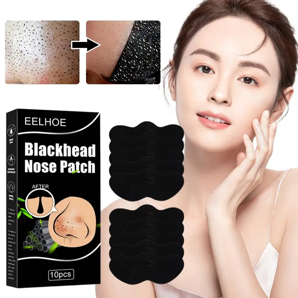 Bamboo Charcoal Mask Nose Pore Deep Clean Strip Nose Blackhead Acne Removal Patch Care Nose Skin Spots Mask K1W1