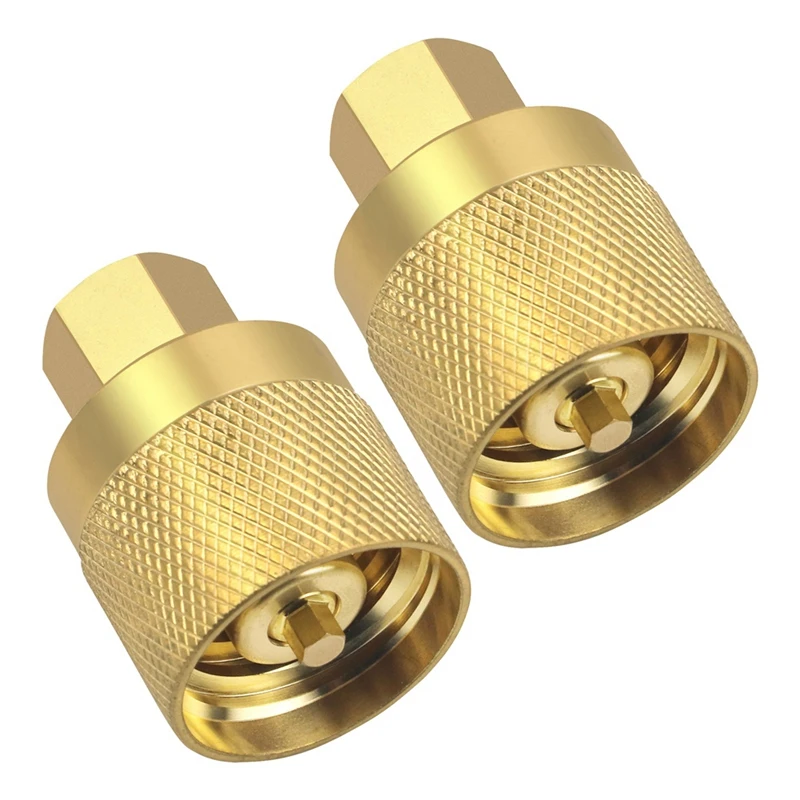 2Pc Forklift Connector Female,For 7141F Propane Tank Connector,1-1/4Inch Female Inlet X 1/4Inch NPT Female Outlet