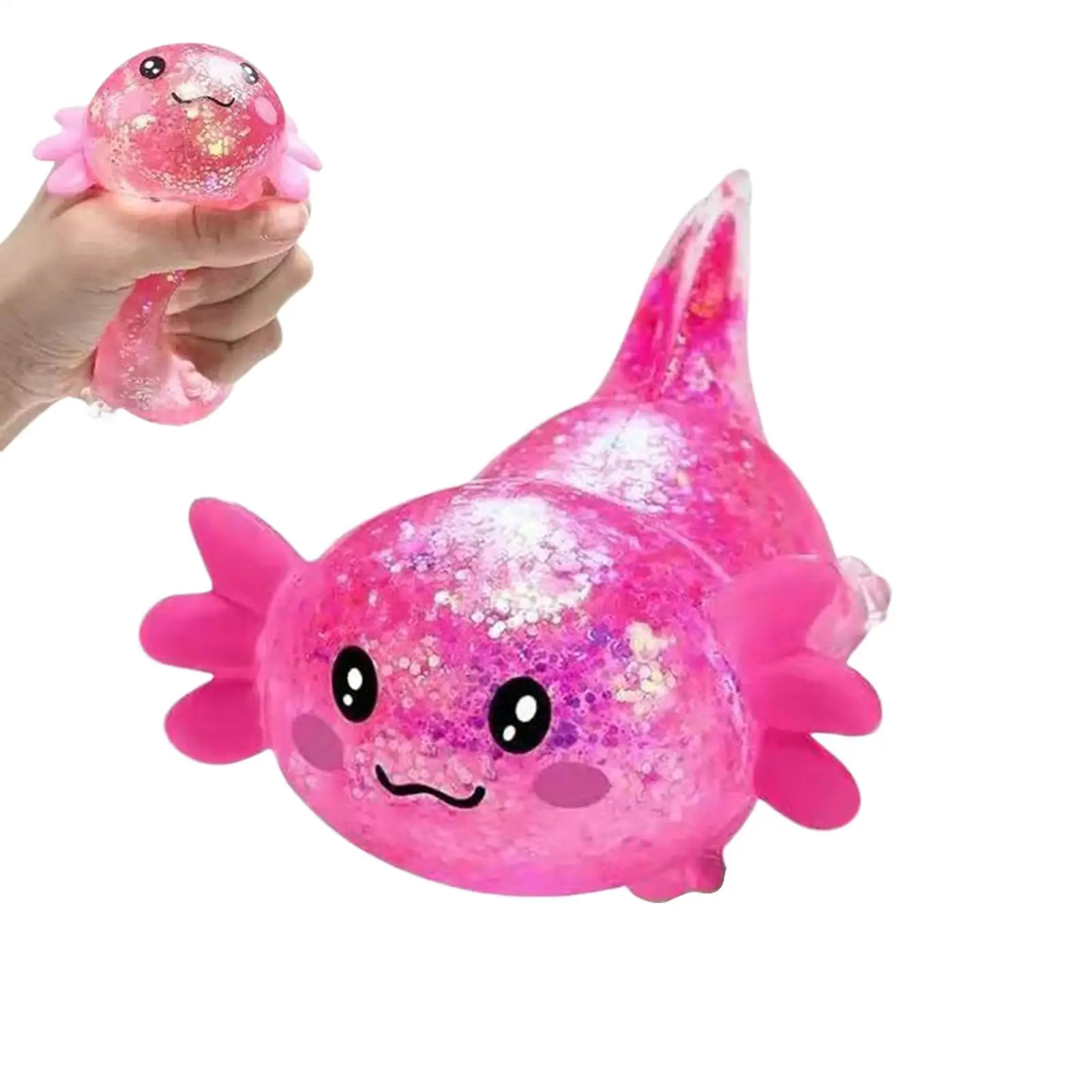 

Мягкие, милые, забавные, блестящие игрушки-аксолотли для снятия стресса, сенсорные игрушки-аксолотли для вечеринок, для контроля гнева, для детей, семьи и друзей