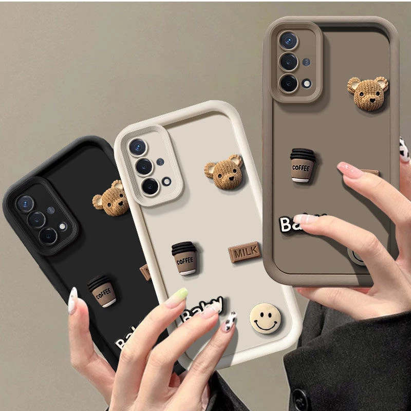 For Motorola Edge 50 Neo Edge 50 Fusion Moto G75 G55 G35 G85 G84 G22 G14 G04 G54 Phone Case Cute 3D Bear Cartoon Back Cover