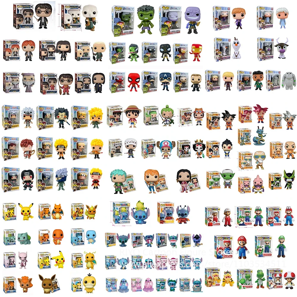 3 قطعة Funko POP شخصيات عشوائية الديكور الحلي عمل الشكل جمع لعبة مجسمة للأطفال عيد ميلاد اللعب هدايا عيد الميلاد