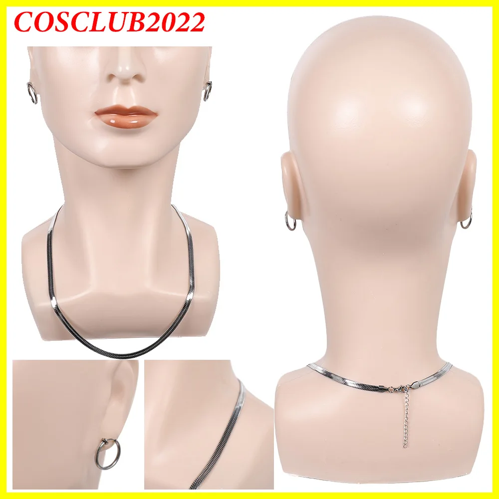 

Jinu ожерелье для косплея, серьги Saja для мальчиков, взрослых и мужчин, демон, аниме, охотники, ролевая игра, Kpop, галстуки, реквизит, наряды, аксессуары для костюмов