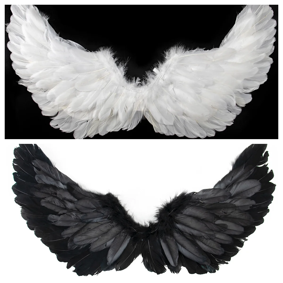 2Pcs Angel Rainbow Feathers Wing Back Plays Stage Performance Prop Child Girl Photo Show Adult Crafts Decoration Accessories