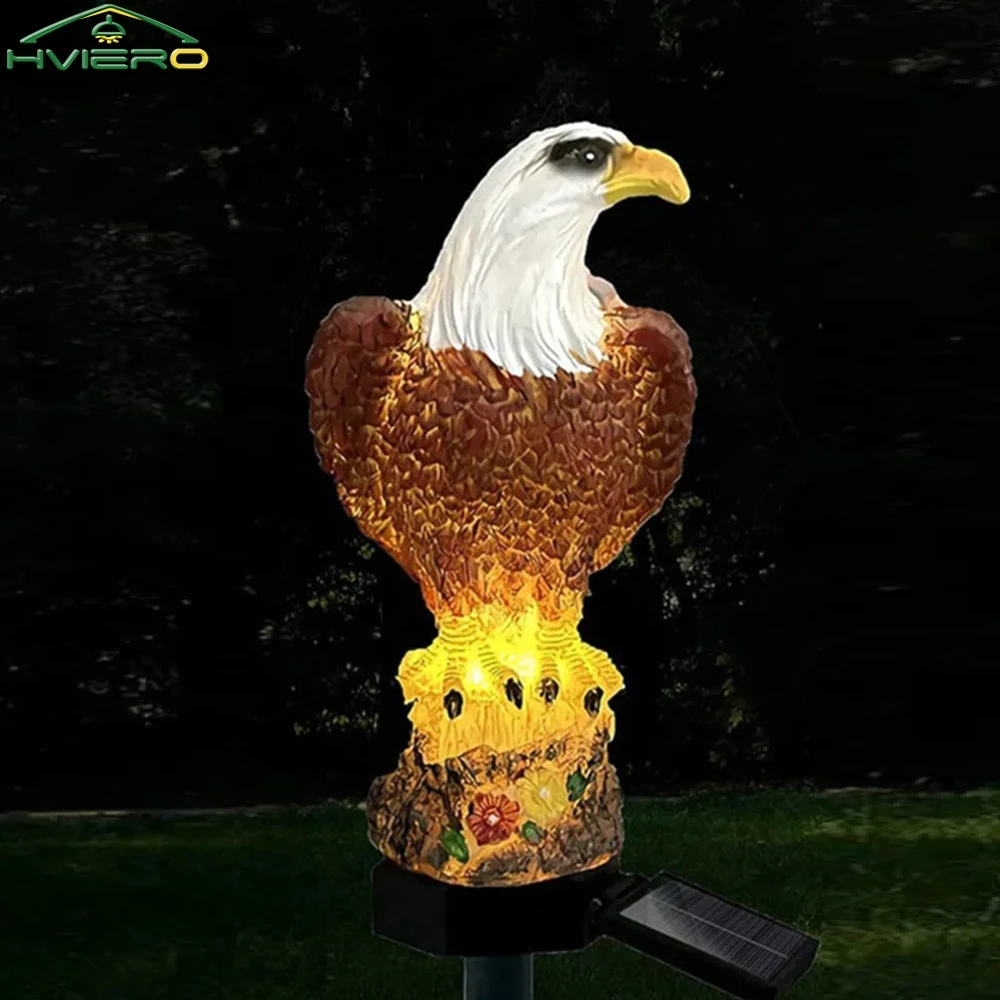 

Solar Animal Shape Lamp IP65 Eagles Floor Lamp Villa Garden Lights Led Warm Light Outdoor District Park Decoration Waterproof