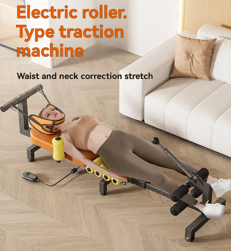 Neck and Waist Stretching Machine Electric Traction Device Leg Stretcher Medical Professional Height-Adjustable Recliner Bed