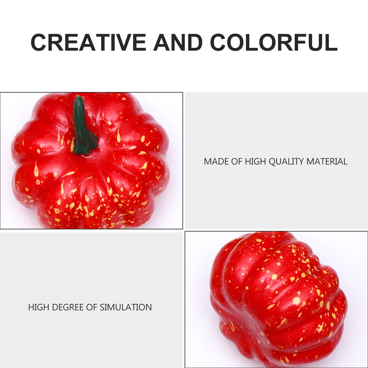 

12Pcs Lightweight Bipeltate Simulated Pumpkins High Simulation Halloween Thanksgiving Supplies Bipeltate Pumpkins