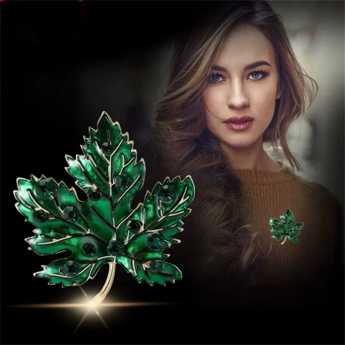 

New Chinese Retro Maple Leaf Brooch Elegant Gradient Enamel Pin Exquisite Beautiful Jewelry Accessories Party Charm Trend Gift