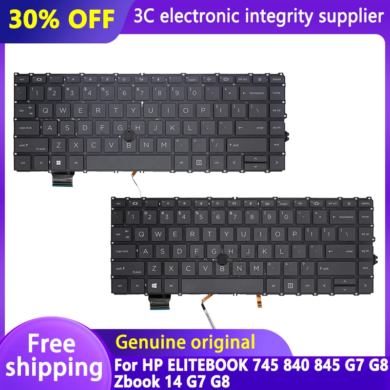 

NEW Laptop US Keyboard for HP ELITEBOOK 745 840 845 G7 G8 Zbook 14 G7 G8 Notebook Case Backlight Keyboard English Replacement