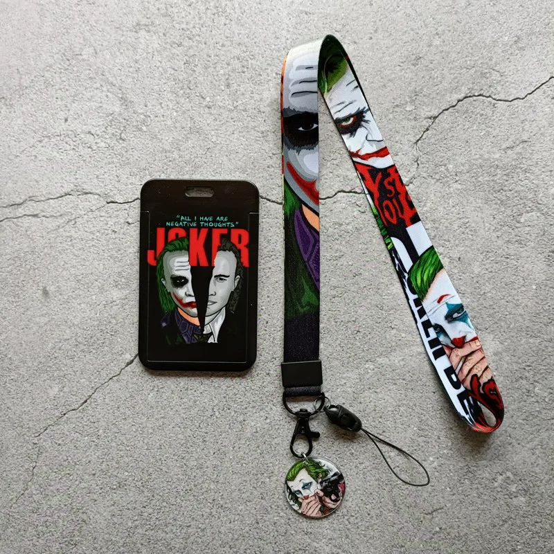 Tempat Kartu Joker Beast Kingdom Kartu ID Kartu Akses Geser Siswa Cetak Kartun Kepribadian Keren Kreatif dengan Pelindung Tali