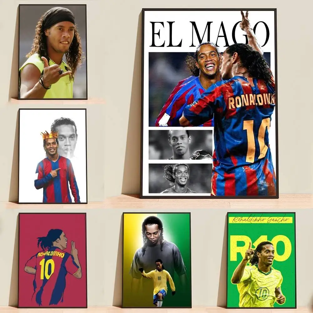 O Bruxo Ronnie Football R-Ronaldinho  Poster High Quality Dorm Living Room Aesthetic Wall Decoration Painting Stickers Gift