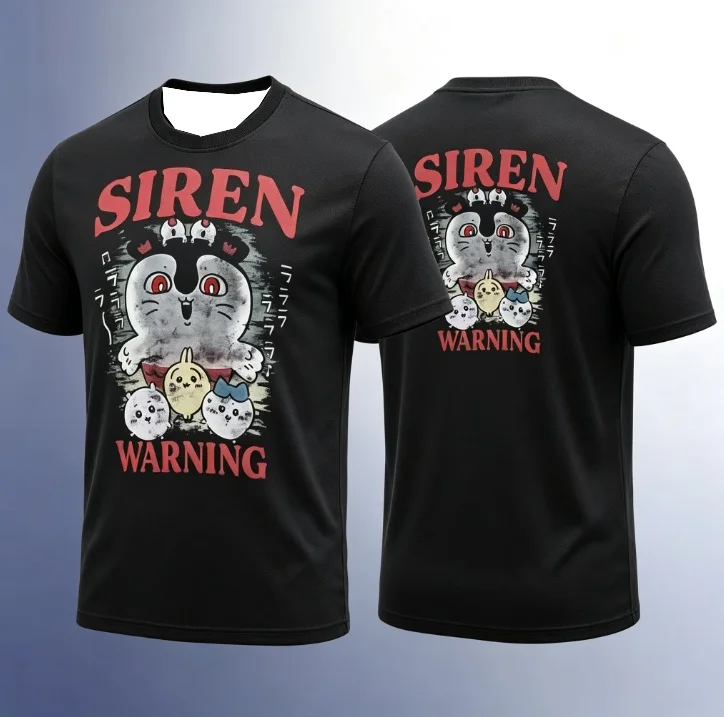 2026 Bestseller 3D Chiikawa Bedrucktes T-Shirt Sommer Y2K Japanischer Anime Schnelltrocknend Atmungsaktiv Dünnes Shirt Lustiges Familien-Matching – Detail 5