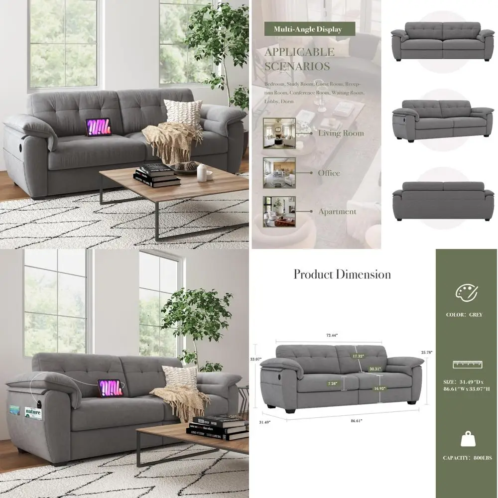 87" Modern Sofa, Co… - image