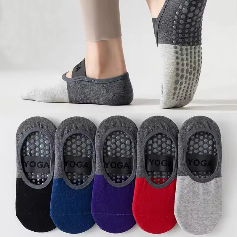 Rutschfeste Fünf-Finger-Pilates-Socken für Damen im Fitnessstudio, atmungsaktive Fitness-Baumwollsocken, Yoga-Socken, Sport-Ballettsocken