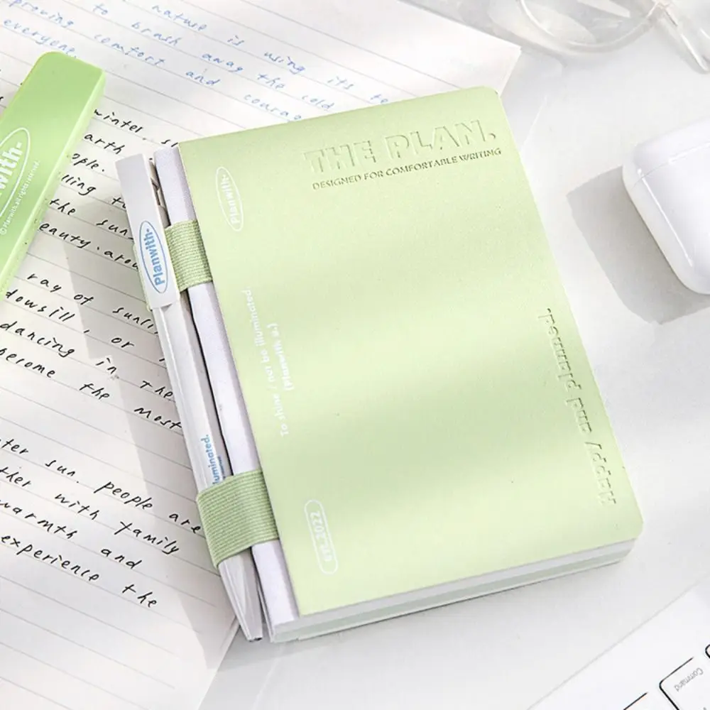 PU หนังหลวมโน้ตบุ๊คหน้าสี Gradient Binder เรียงราย Book Note Pads 112 แผ่น Daily Planner Notebook