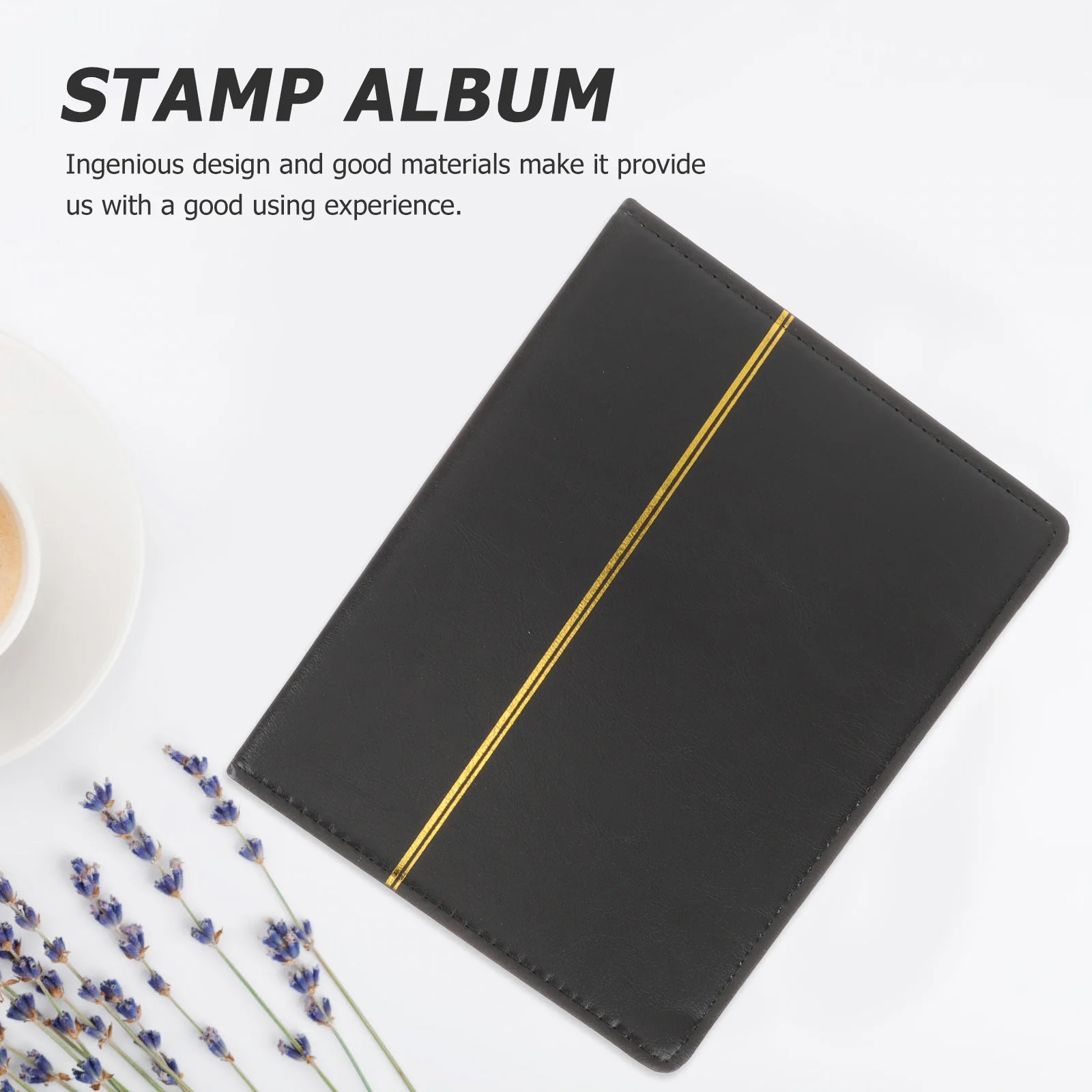كتاب الطوابع القياسي ألبوم جمع ختم أوراق فضفاضة A5 الموثق الأسود لمجموعة حامل تخزين البريد بطاقة العملة المعدنية