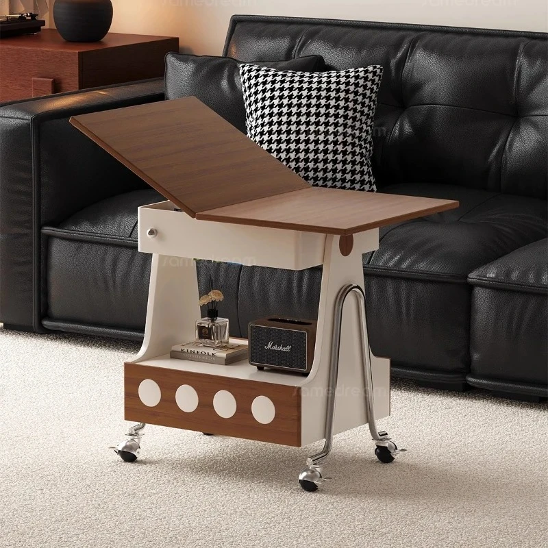 

Living Room Coffee Table Lift Top Storage and Side Table Modern Industrial Folding Multifunctional Small Home Furniture Table