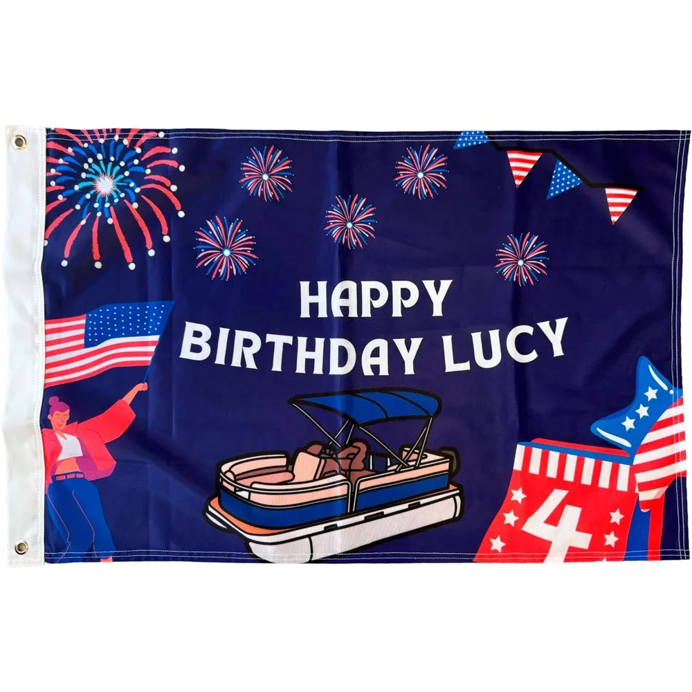 Custom Flags 3x5ft Personalize Print Your Own Logo Design Words Text - Vivid Color | Double Stitched | Brass Grommets
