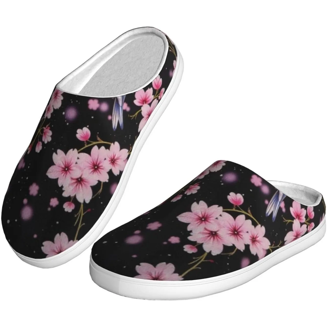 

Женские уютные тапочки Cherry Blossom, домашние и уличные домашние тапочки из мягкого хлопка с противоскользящей подошвой