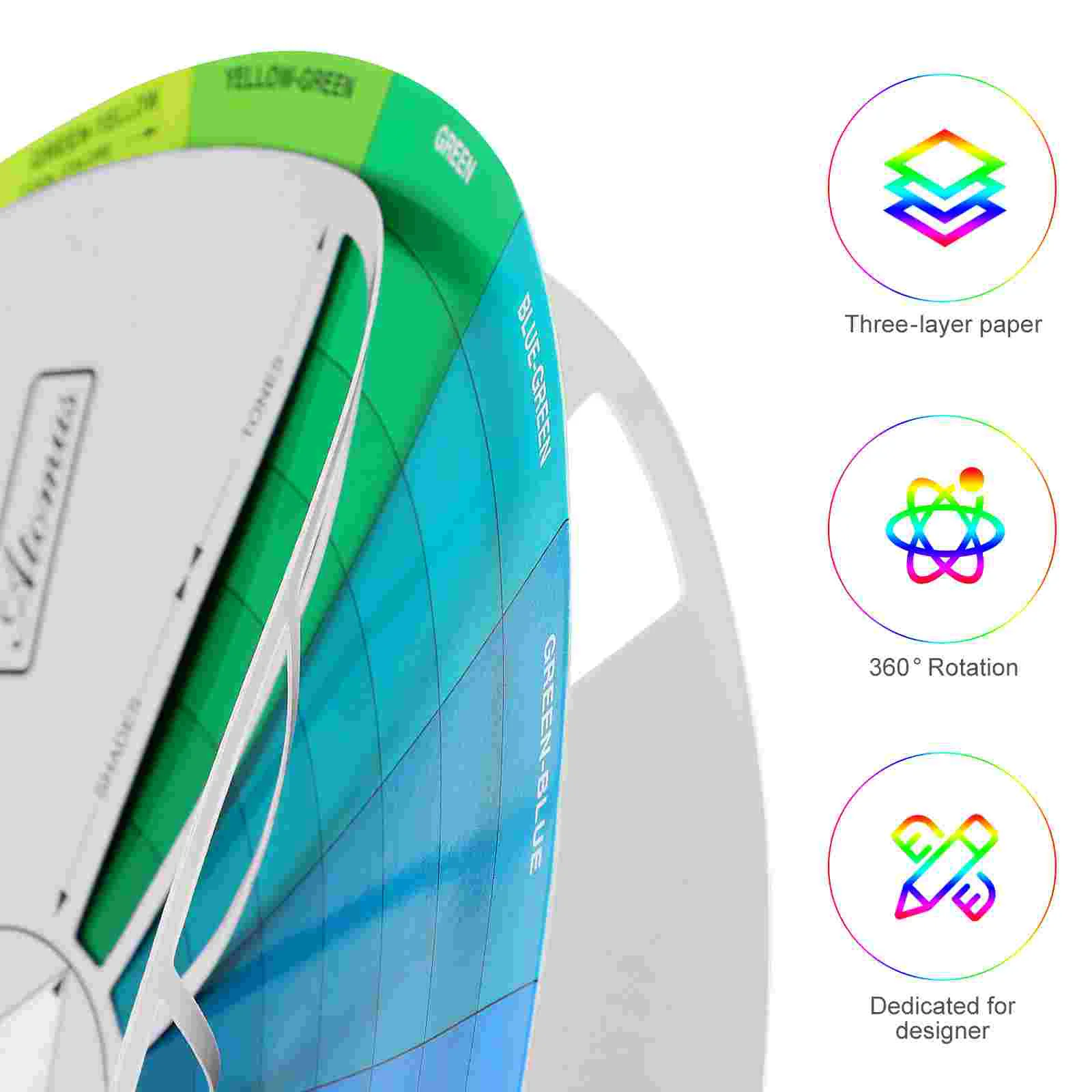 Gradient Color Wheel Mixing Guide Pigment Rotatable Chromatic Circle Standard for Drawing Chart The Album