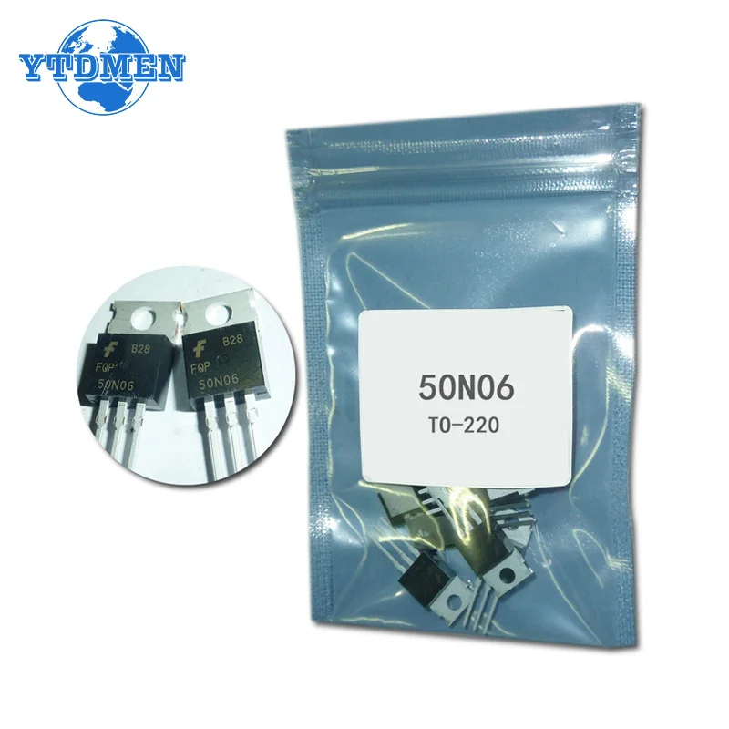 10Pcs/lot 50N06 MOSFET Original FQP50N06 TO220 transistor kit