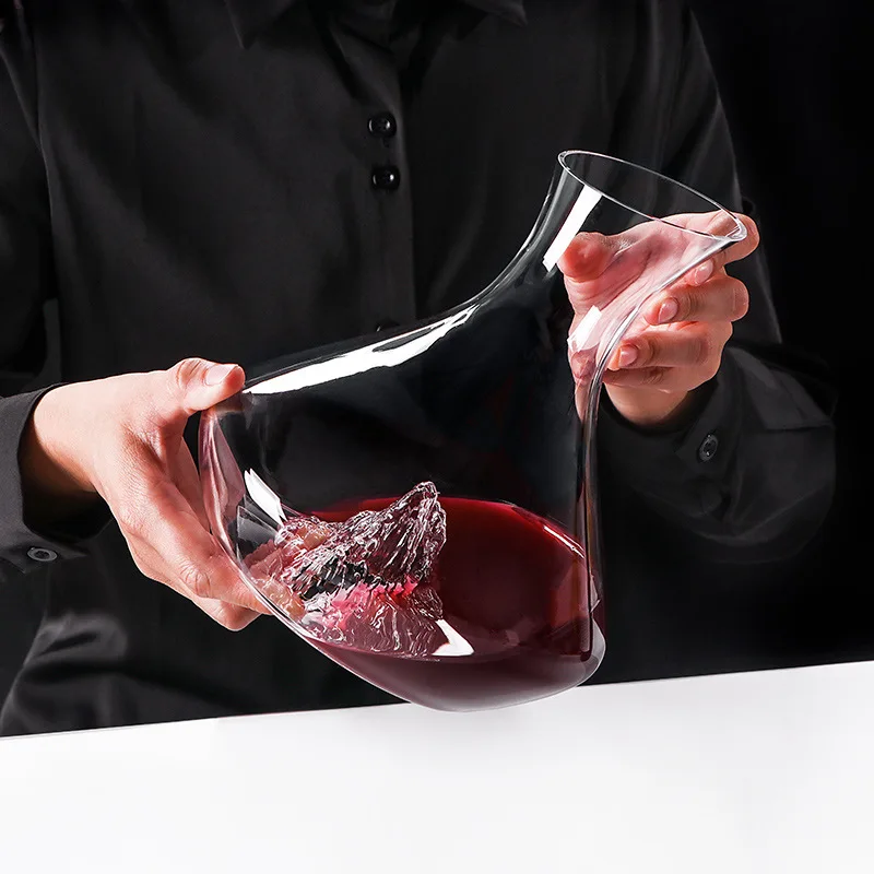 Imagem -04 - Iceberg Wine Decanter com Micro Paisagem Vidro Iceberg Decorativo Decanter de Vinho Aerador Vermelho Garrafa Bordeaux Pub Party Supplies 2000ml