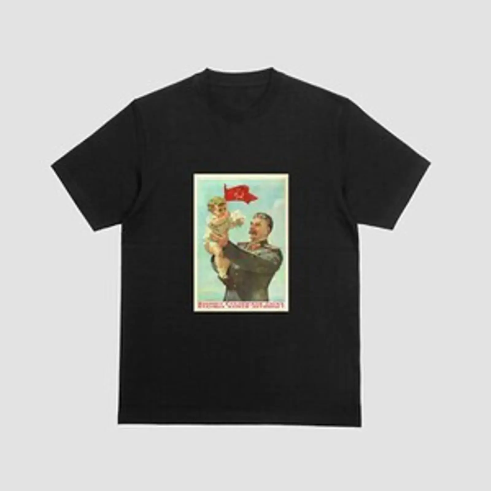 Stalin Poster T Shirt Sowjetunion Kommunist Bolschewik UdSSR 022 vintage Washed Versatile designer clothes Comfortable graphic