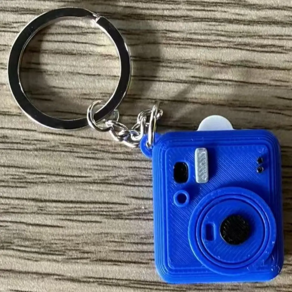 Tragbarer Mini-Kamera-Schlüsselanhänger, Metall-Schlüsselring, leichter 3D-Druck-Kamera-Anhänger, dekoratives Mehrzweck-Taschenhängedekor – Detail 10