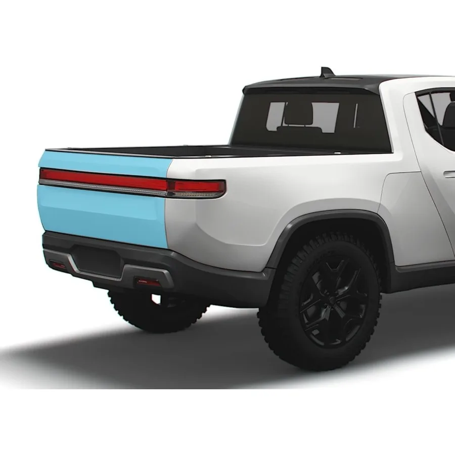 

Задний бампер задней двери PPF для Rivian R1T 20212026 Верх + Нижняя часть 2 шт. 8 мил Custom Fit с буквами и вырезом логотипа против царапин Pai