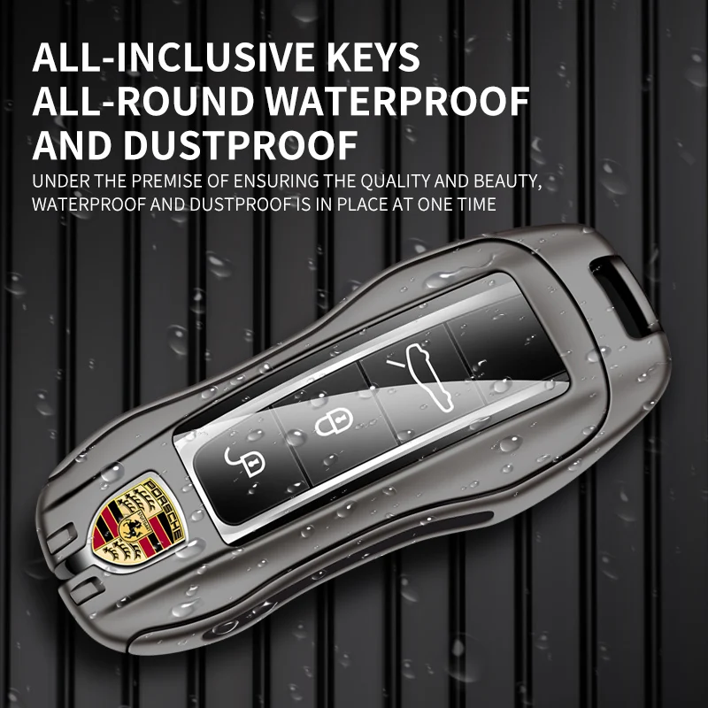 Funda de cuero para llave de coche, carcasa protectora completa para Porsche Panamera Carman Macan Bobst Cayenne 911 970 981 991 996 92A 2017