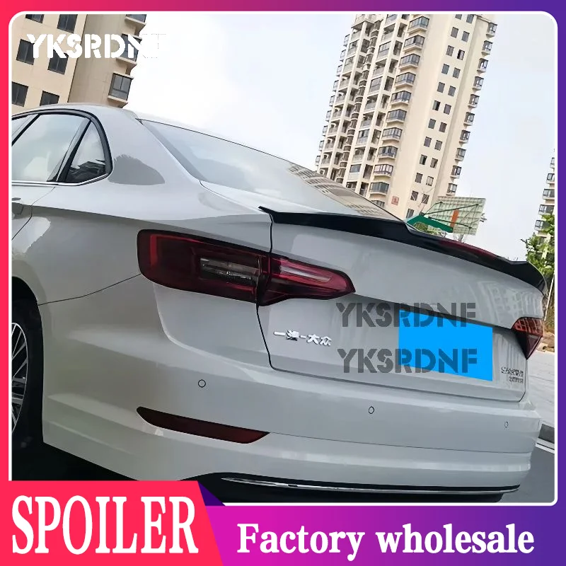 

Для Volkswagen VW Jetta MK7 2019 2020 2021 2022 2023, ABS глянцевый черный/углеродный цвет, задний спойлер для багажника, комплект кузова, аксессуары