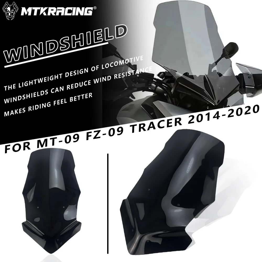 

MTKRACING для YAMAHA MT-09 FZ-09 TRACER 2014-2020, аксессуары для мотоциклов, дорожный козырек на лобовое стекло, дефлектор ветра, ветровое стекло