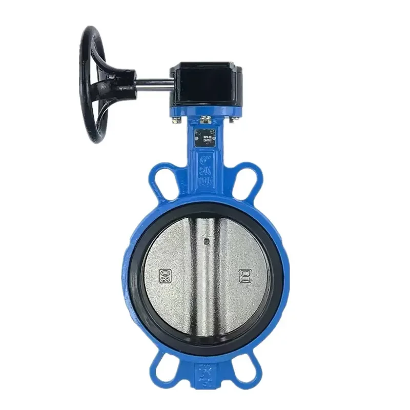 

Double Hengtang Gu one valve turbine to clamp butterfly valve D371 soft seal ductile ink