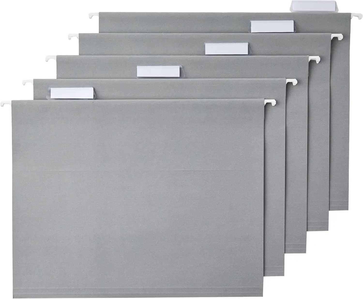 

Hanging File Folders with Adjustable Tabs for Document Organization, Letter Size, Gray, 25-Pack