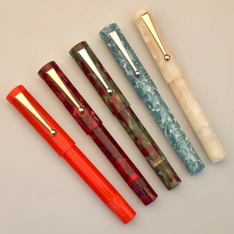 Wingsung 116 Type Piston Suction Fountain Pen Gold/Silver Blade Nib F Calligraphy Pen Lightweight Design Ink Pen Office Travel
