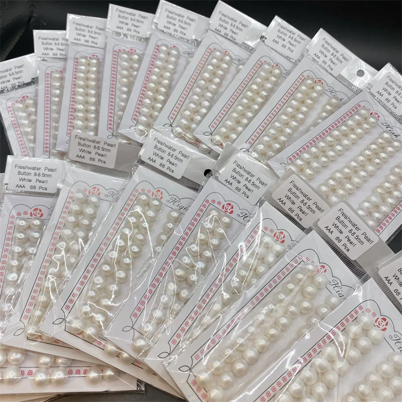 100% Natural Freshwater Pearl Beads 3A 4A Quality 4-10.5mm Various Color Button Pearls for Earring Necklace Make Jewelry DIY - Image 2