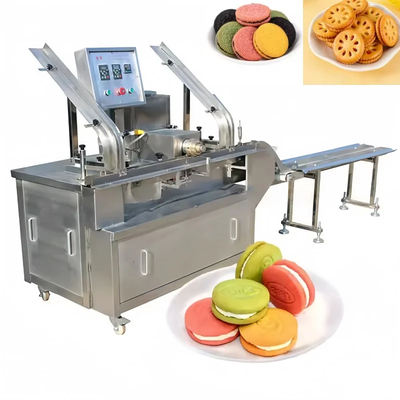 آلة ساندويتش البسكويت | آلة حشو مربى البسكويت | آلة حشو كريمة البسكويت الأوتوماتيكية