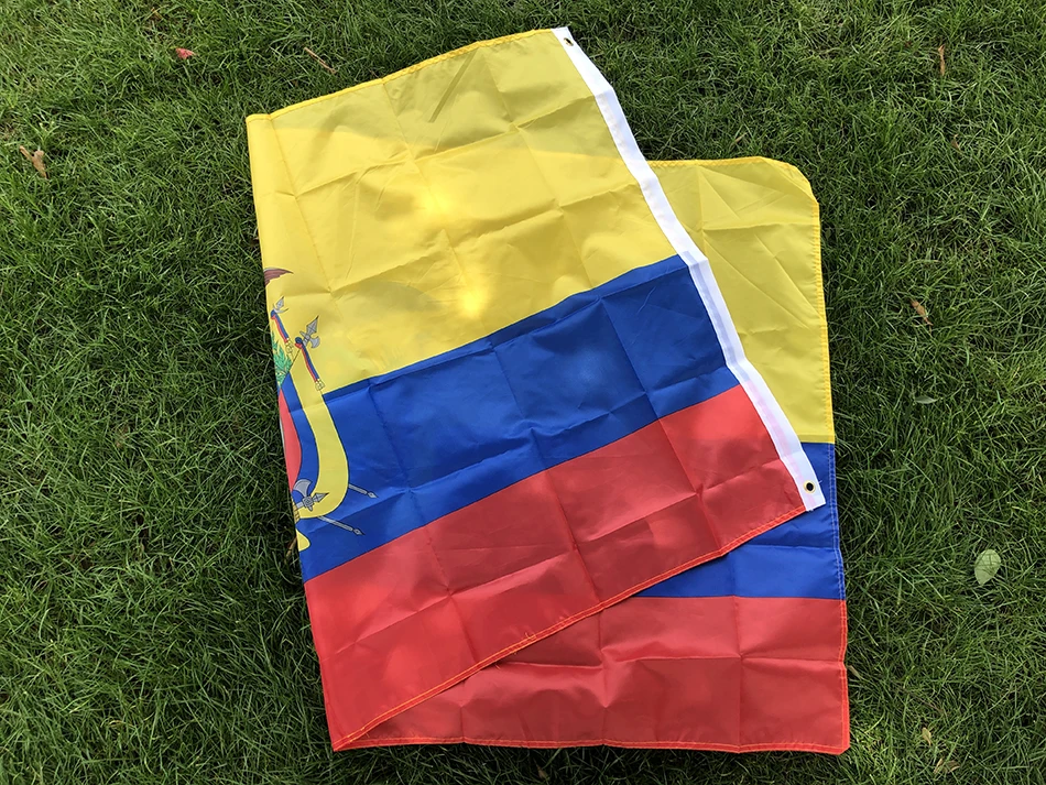 SKY FLAG Ecuador Flaga 90x150cm ECU EC Ecuador Flaga Super Poly flaga piłkarska Wewnętrzna zewnętrzna poliestrowa wisząca flaga